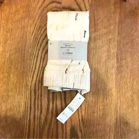 NWT JCrew Lighthouse, Pale Yellow Boxer Shorts, Large - Picture 1 of 3